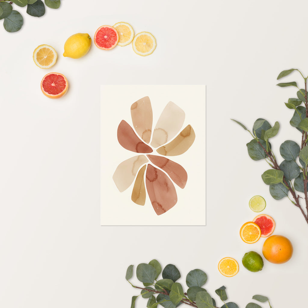 Nordic wall art poster in bright spring summer interior setting