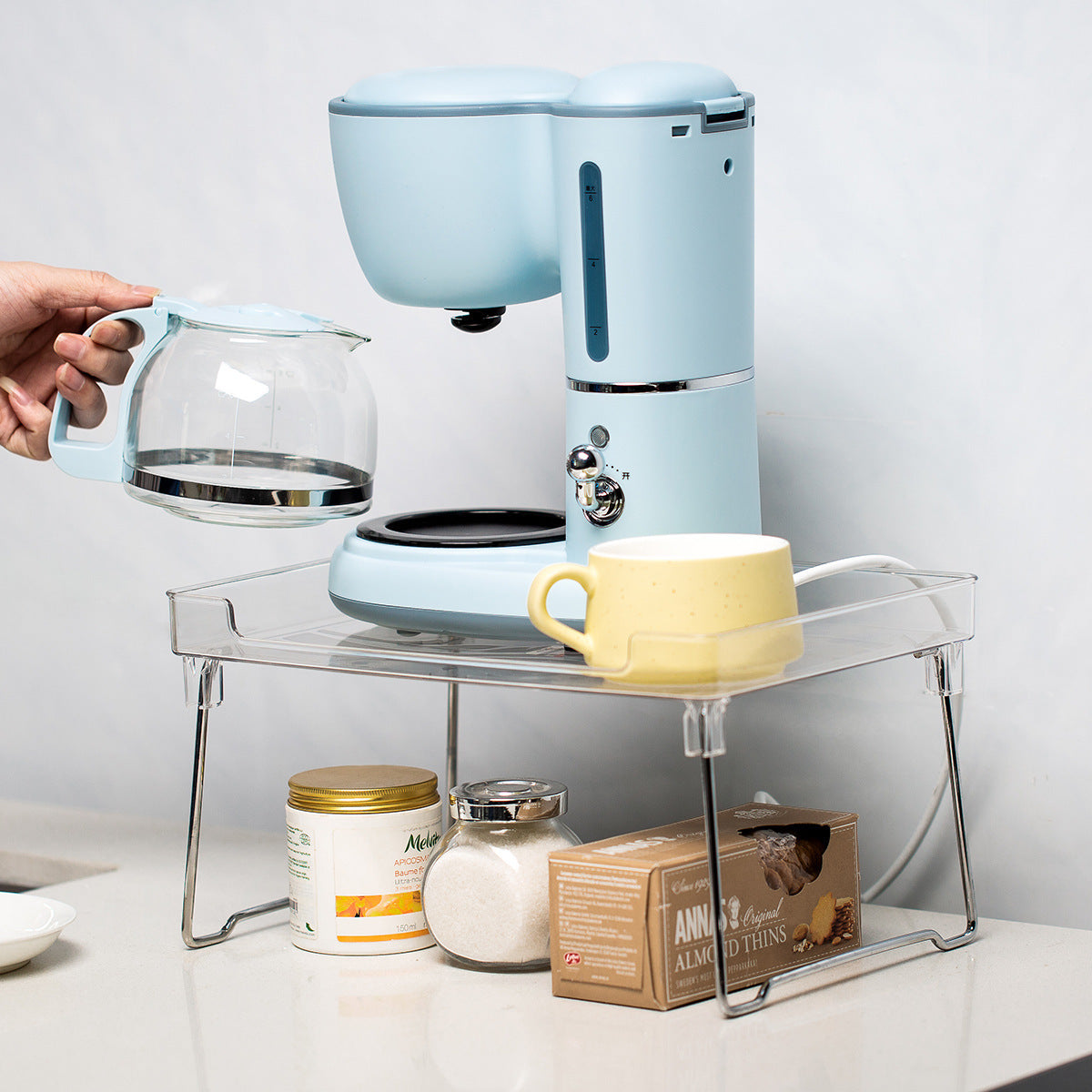 coffer maker on the rack 