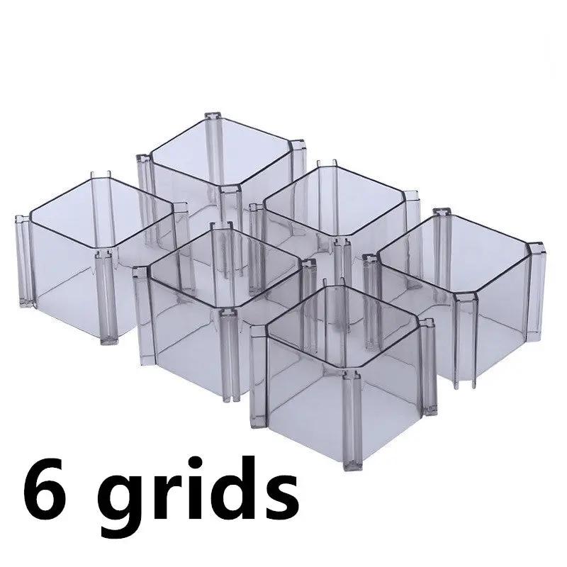 honeycomb drawer organizer for socks, underwear, and ties  with 6 grids