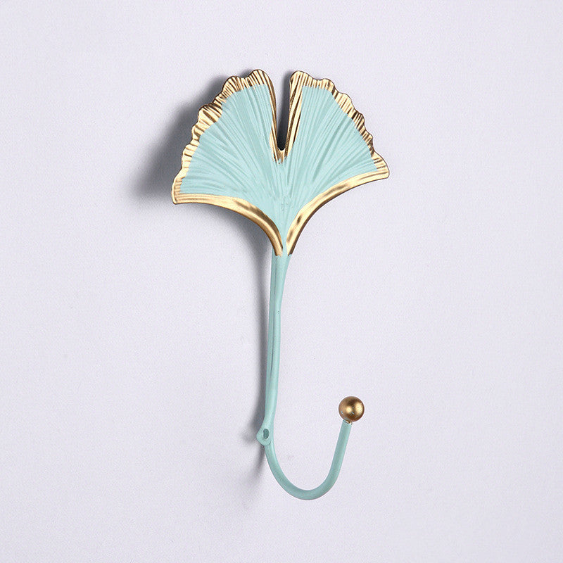 Front view of modern blue Nordic wall key holder